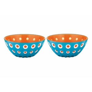 Lot de 2 bols Le Murrine Guzzini bleu ciel et orange 279412145