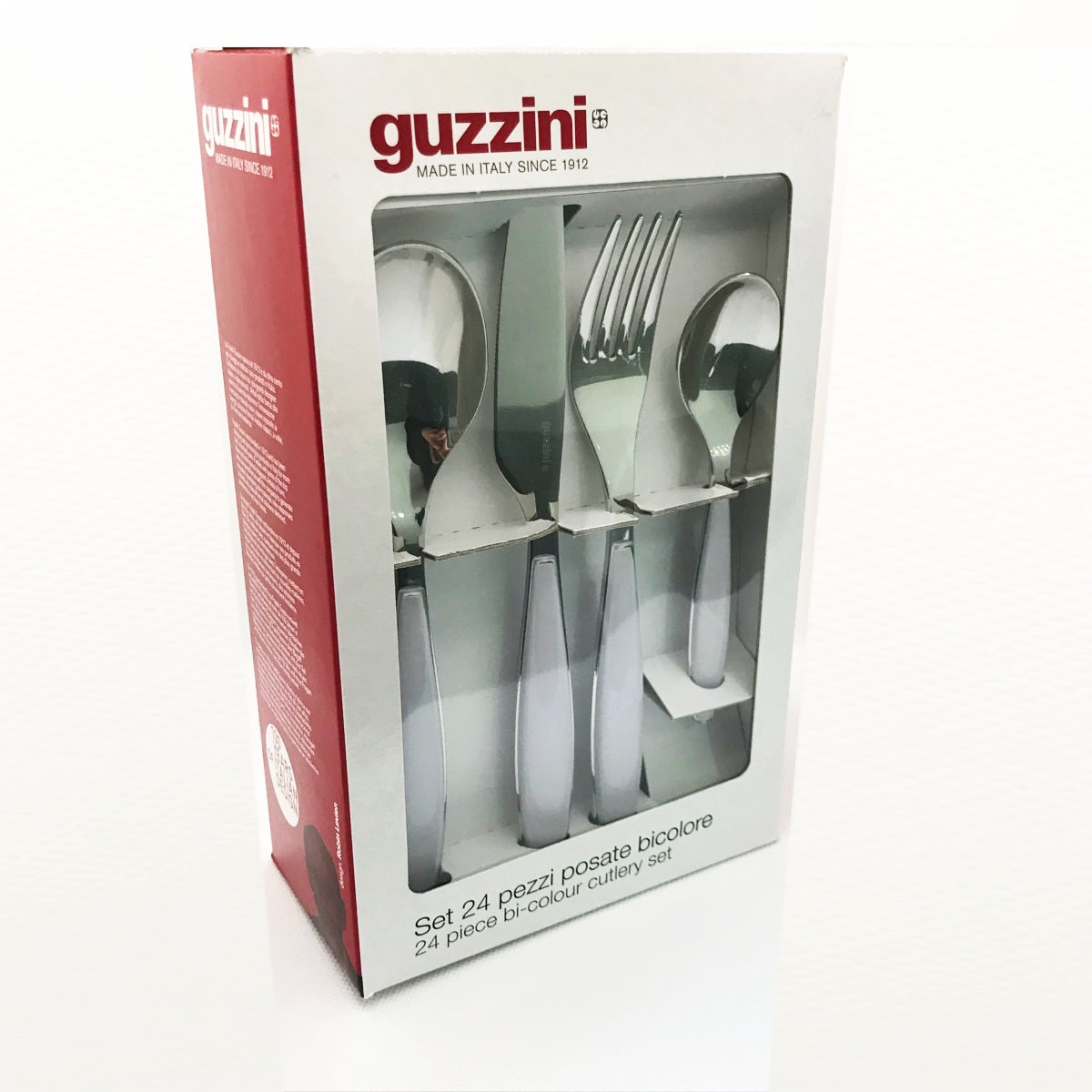 MENAGERE 24 PIECES JUST BLANC LAIT- GUZZINI – Table Melody