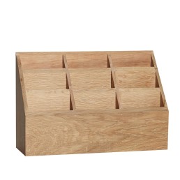 Boîte avec 9 compartiments en chêne Hübsch