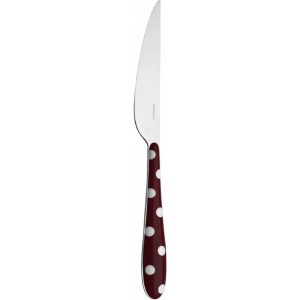Couteau de table Bugatti Pois Rouge Grenat 24 cm