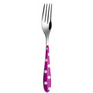 Fourchette de table Bugatti Pois Fuchsia 22 cm