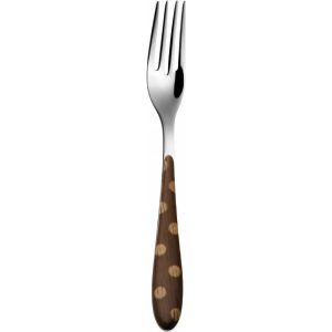 Fourchette de table Bugatti Pois Acajou 22 cm