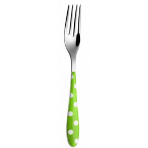 Fourchette de table Bugatti Pois Vert Pomme 22 cm
