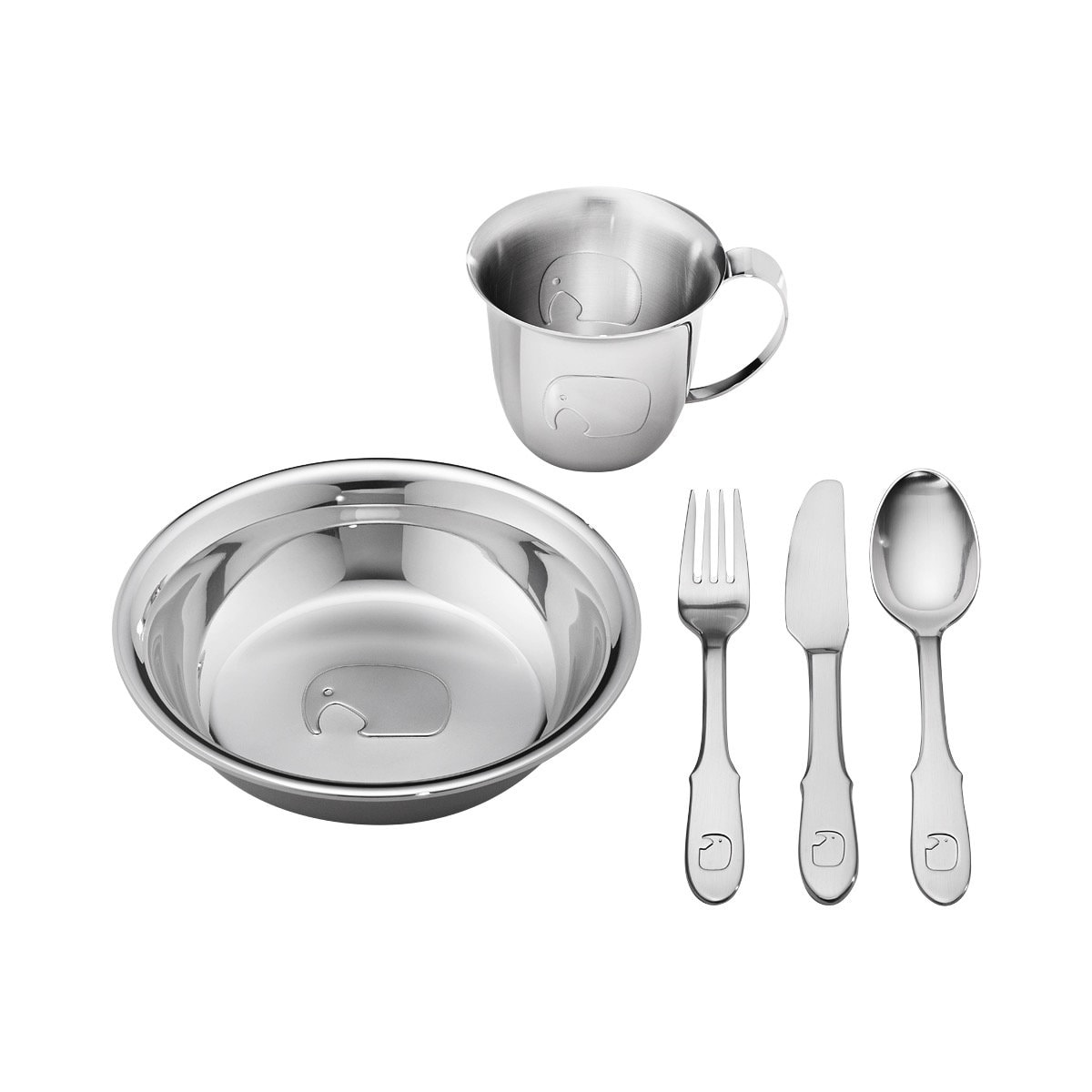 Set repas bébé 5 pièces en inox Georg Jensen