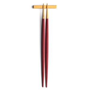 Baguettes Goa Cutipol rouge et doré 22 cm