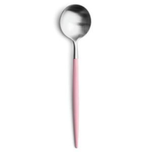 Cuillère à café Goa Cutipol rose et inox 13 cm