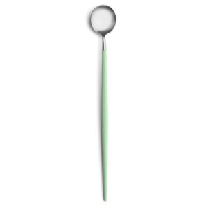 Cuillère longue à cocktail Goa Cutipol vert céladon et inox 21 cm