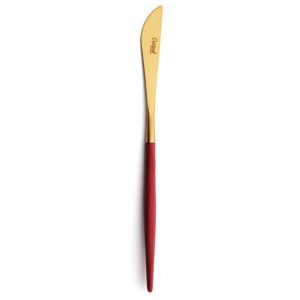 Couteau à dessert Goa Cutipol rouge et doré 20 cm