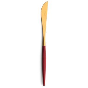 Couteau de table Goa Cutipol rouge et doré 23 cm