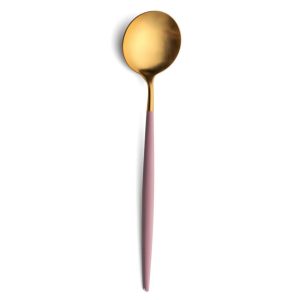 Cuillère de service Goa Cutipol rose et doré 26 cm