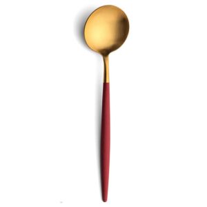 Cuillère de table Goa Cutipol rouge et doré 21 cm