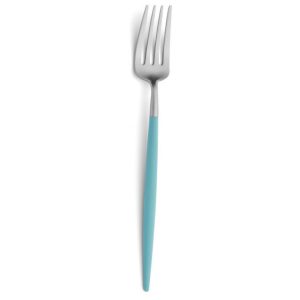 Fourchette à dessert Goa Cutipol turquoise et inox 19 cm