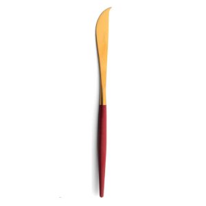 Couteau à fromage Goa Cutipol rouge et doré 22 cm