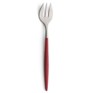 Fourchette à huître Goa Cutipol rouge et inox 17 cm