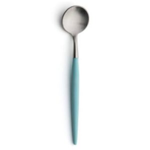 Cuillère Moka Goa Cutipol turquoise et inox 10 cm