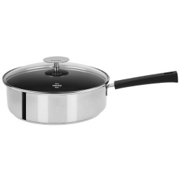 Sauteuse inox anti-adhérent Exceliss Mutine Cristel fixe noir