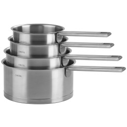 Set de 4 casseroles en inox à poignée fixe Strate Cristel