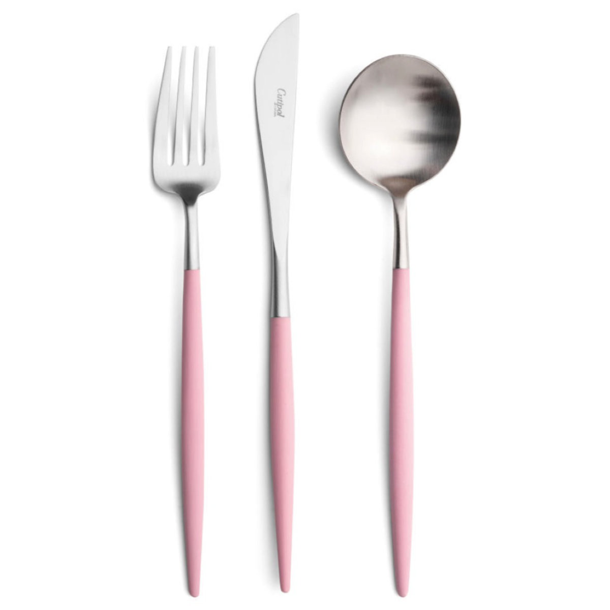 Couverts Goa Cutipol rose et inox.