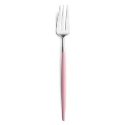 Fourchette à tarte Goa Cutipol rose et inox 17 cm