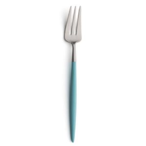 Fourchette à tarte Goa Cutipol turquoise et inox 17 cm