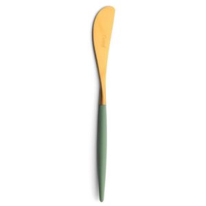 Tartineur Goa Cutipol vert céladon et doré 17 cm