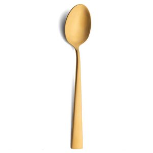 Lot de 6 grandes cuillères à dessert Duna Cutipol couleur Or Mat 18 cm