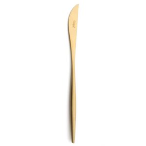 Lot de 6 couteaux de table Moon Cutipol couleur Champagne Mat 23 cm