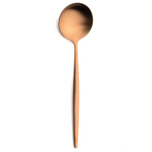 Lot de 6 grandes cuillères à dessert Moon Cutipol Copper Mat 17 cm