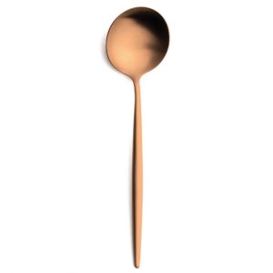 Lot de 6 cuillères de table Moon Cutipol Copper Mat 20 cm