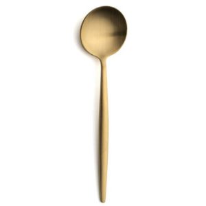 Lot de 6 cuillères à café Moon Cutipol couleur Champagne Mat 12 cm