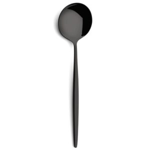 Lot de 6 grandes cuillères à dessert Moon Cutipol Noir 17 cm