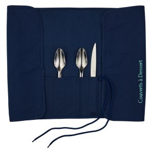 Trousse brodée "Couverts de dessert" Ercuis