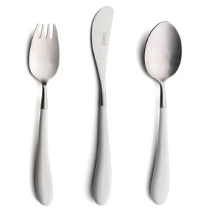 Set de couverts Alice Cutipol blanc et inox brossé