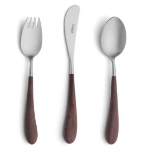 Set de couverts Alice Cutipol marron et inox brossé