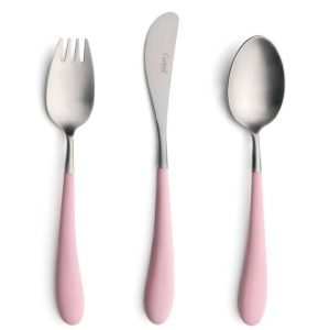 Set de couverts Alice Cutipol rose et inox brossé