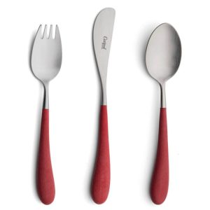 Set de couverts Alice Cutipol rouge et inox brossé