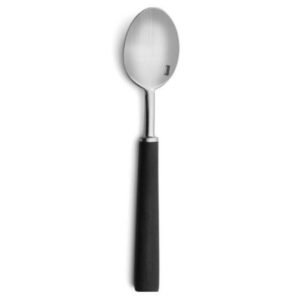 Lot de 6 cuillères Moka Ebony Cutipol en inox brossé 12 cm