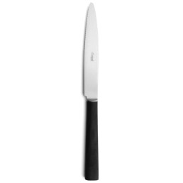 Lot de 6 couteaux à steak Ebony Cutipol en inox brossé 24 cm