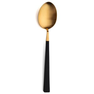 Lot de 6 cuillères de table Kube Cutipol doré mat 22 cm