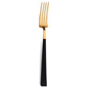 Lot de 6 fourchettes de table Kube Cutipol doré mat 22 cm