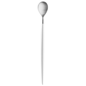 Lot de 6 cuillères à cocktail Mio Cutipol blanc et inox brossé 21 cm