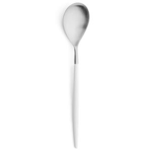 Lot de 6 cuillères à café Mio Cutipol blanc et inox brossé 14 cm