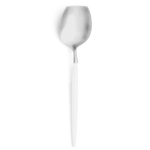 Cuillère à sucre Mio Cutipol blanc et inox brossé 13 cm