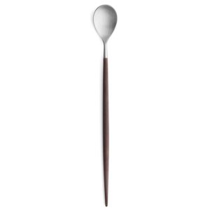 Lot de 6 cuillères à cocktail Mio Cutipol marron et inox brossé 21 cm