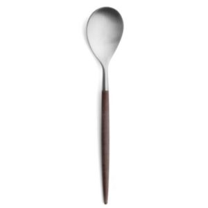 Lot de 6 cuillères Moka Mio Cutipol marron et inox brossé 10 cm