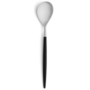 Lot de 6 grandes cuillères à dessert Mio Cutipol noir et inox brossé 19 cm