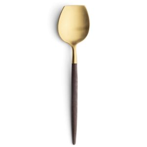 Cuillère à sucre Mio Cutipol marron et doré mat 13 cm