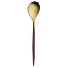 Lot de 6 cuillères à café Mio Cutipol marron et doré mat 14 cm
