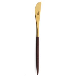 Lot de 6 couteaux à dessert Mio Cutipol marron et doré mat 20 cm