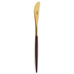 Lot de 6 couteaux à dessert Mio Cutipol marron et doré mat 20 cm